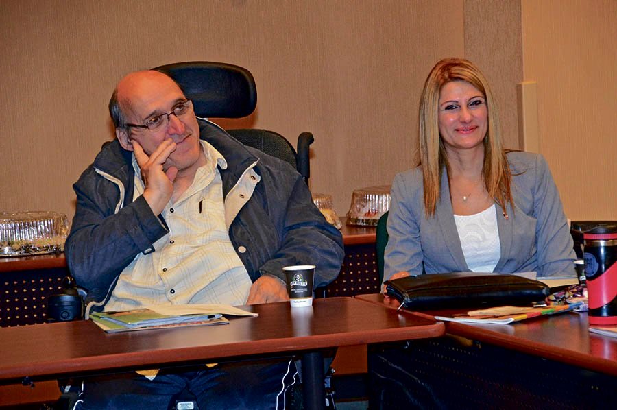 Photo of STL board member Steve Bletas and Laval city councillor Aline Dib