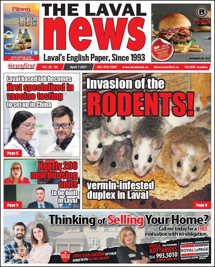 Front page of the Laval News.